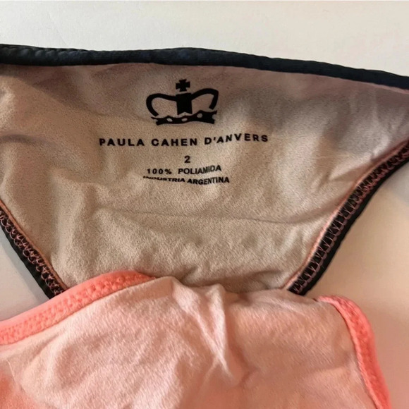 Paula Cahen D'anvers Color Block Bikini Tie Front Size 2 - Picture 5 of 5